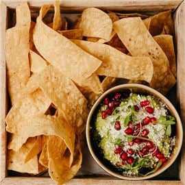 House made chips and traditional guacamole
