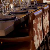 Cowhide barstools